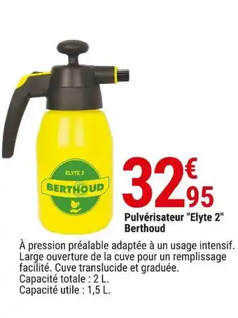 Gamm vert Berthoud pulvérisateur elyte 2 offre