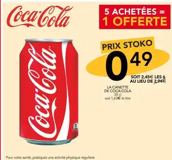 Stokomani La canette de coca-cola offre