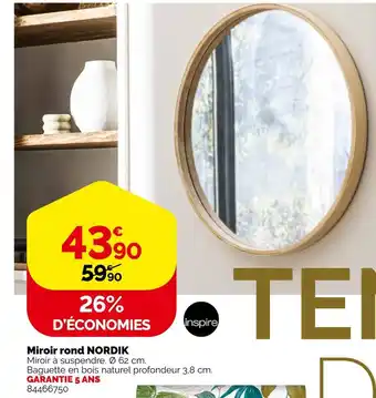 Weldom Inspire miroir rond nordik offre