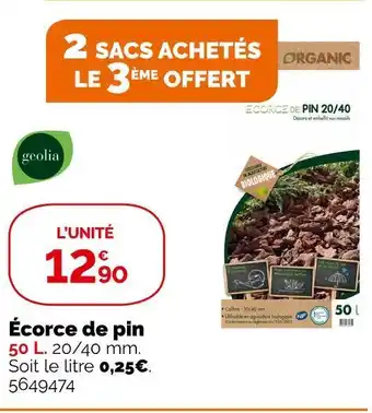 Géolia écorce de pin