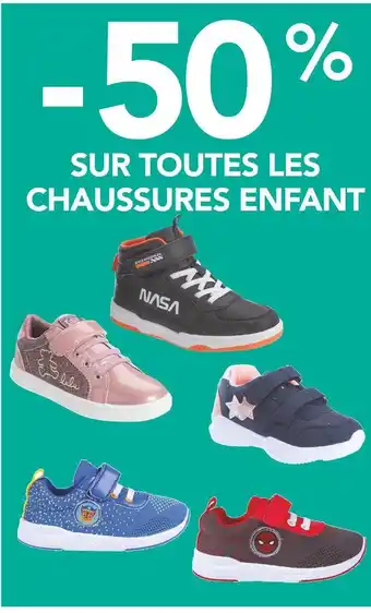-50% sur toutes les chaussures enfant