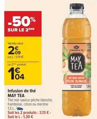 Carrefour Infusion de Thé May Tea offre