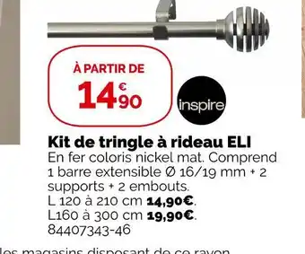 Weldom Inspire kit de tringle à rideau eli offre