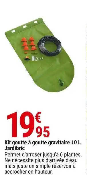 Jardibric kit goutte à goutte gravitaire 10 l