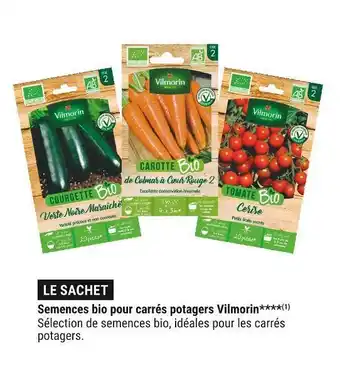 Gamm vert Vilmorin semences bio pour carrés potagers offre