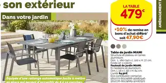 Weldom Table de jardin miami offre