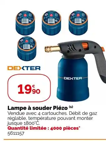 Weldom Dexter lampe à souder piézo offre
