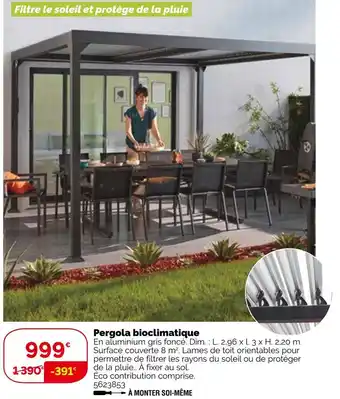 Weldom Pergola bioclimatique offre