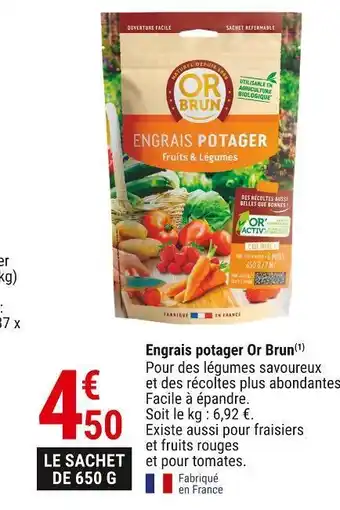 Gamm vert Or brun engrais potager(1) offre