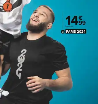 Carrefour T-shirt sport homme paris2024 olympique offre