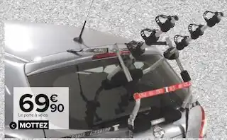 Carrefour Mottez porte vélos à sangle standard ariane 3 - 3 vélos offre