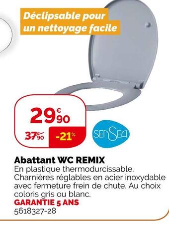 Weldom Sensea abattant wc remix offre