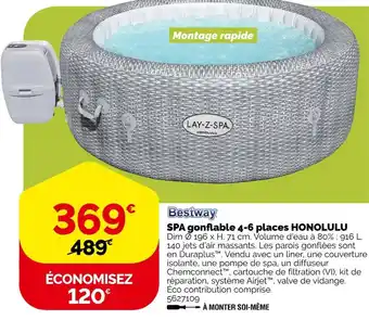 Weldom Bestway spa gonflable 4-6 places honolulu offre