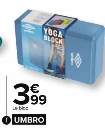 Umbro bloc de yoga