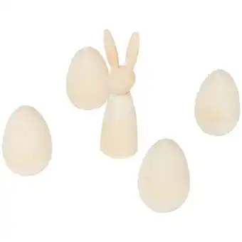 Action Lapin et œufs en bois offre