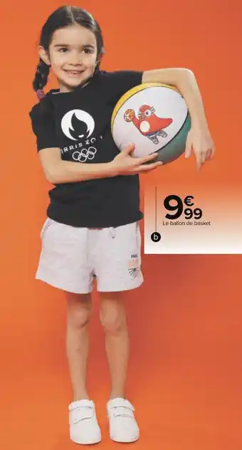 Carrefour Ballon de basket jo mascotte paris2024 offre