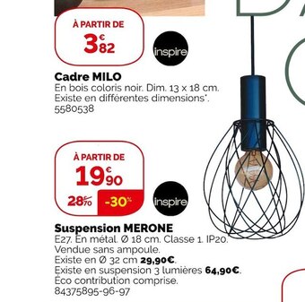 Weldom Inspire suspension merone offre