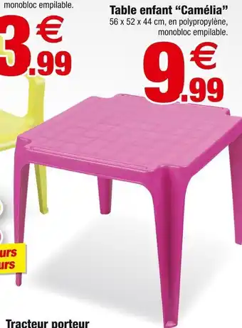 Bazarland Table enfant “camélia” offre