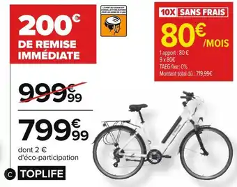 Carrefour Vélo de ville avec assistance électrique offre