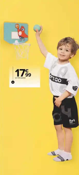Carrefour Mini panier de basket jo mascotte paris2024 offre