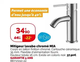 Weldom Mia mitigeur lavabo chromé offre