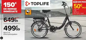Carrefour Toplife vélo à assistance électrique pliant offre