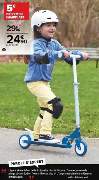 Carrefour Trottinette pliable reine des neiges offre