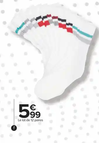 Carrefour Mi-chaussettes de sport homme offre