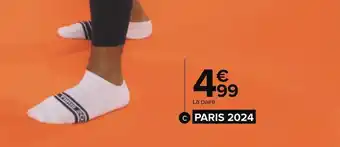 Carrefour Chaussettes sport femme paris2024 olympique offre