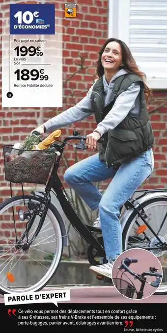 Carrefour Vélo city 40 offre