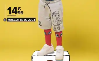 Mascotte jo 2024 bermuda garçon mascotte olympique