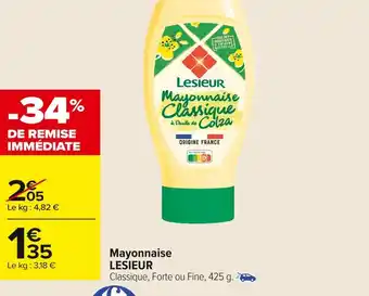 Carrefour Market Lesieur mayonnaise offre