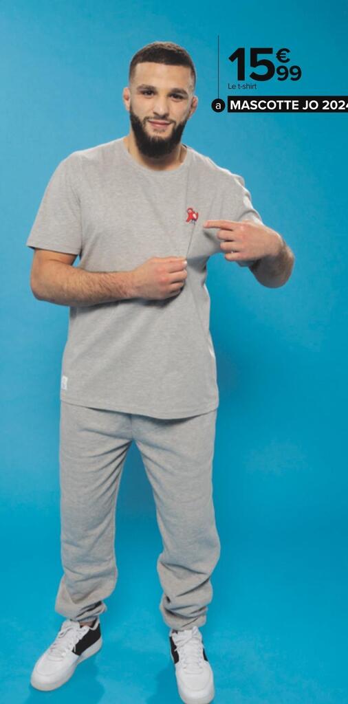 Promo Mascotte jo 2024 tshirt mascotte olympique chez Carrefour