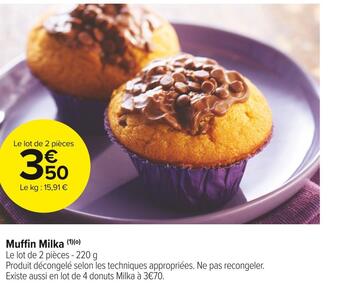 Carrefour Market Milka muffin offre