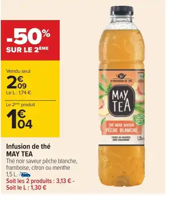Carrefour May tea infusion de thé offre