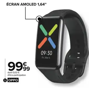 Carrefour Oppo montre connectée bluetooth offre