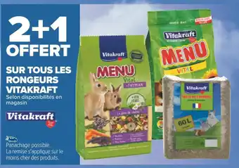 Carrefour Vitakraft 2+1 offert sur tous les rongeurs vitakraft offre