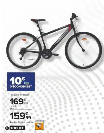 Carrefour Toplife vélo montain 50 - modèle homme offre