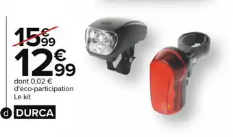 Carrefour Kit éclairage vélo à led avant offre