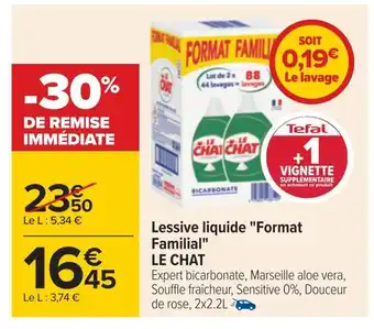 Carrefour Le chat lessive liquide format familial offre