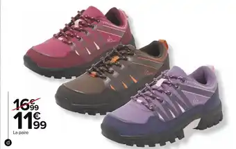 Carrefour Chaussures de randonnée basse adulte offre