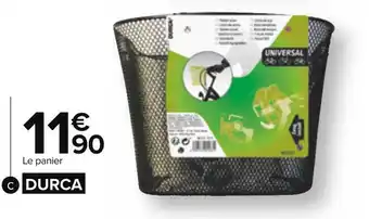 Carrefour Durca panier de vélo avant en acier amovible offre