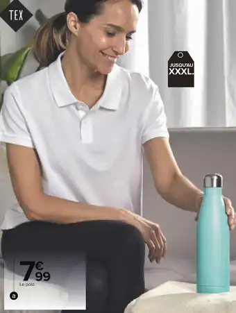 Carrefour Tex polo sport femme offre