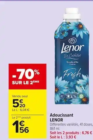 Carrefour Market Lenor adoucissant offre