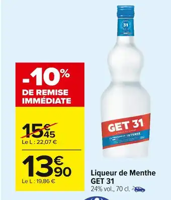 Get 31 liqueur de menthe