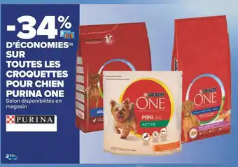 Carrefour Purina one -34% d’économies sur toutes les croquettes pour chien purina one offre