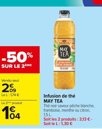 Carrefour Market May tea infusion de thé offre