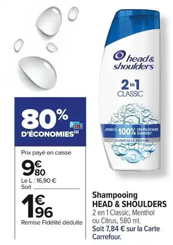 Carrefour Market Head & shoulders shampooing offre