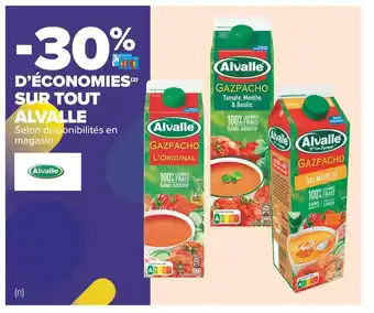 Alvalle -30% d’économies sur la carte carrefour sur tout alvalle