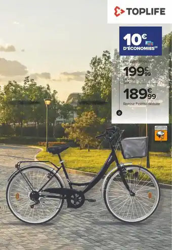 Carrefour Toplife vélo city 40 offre